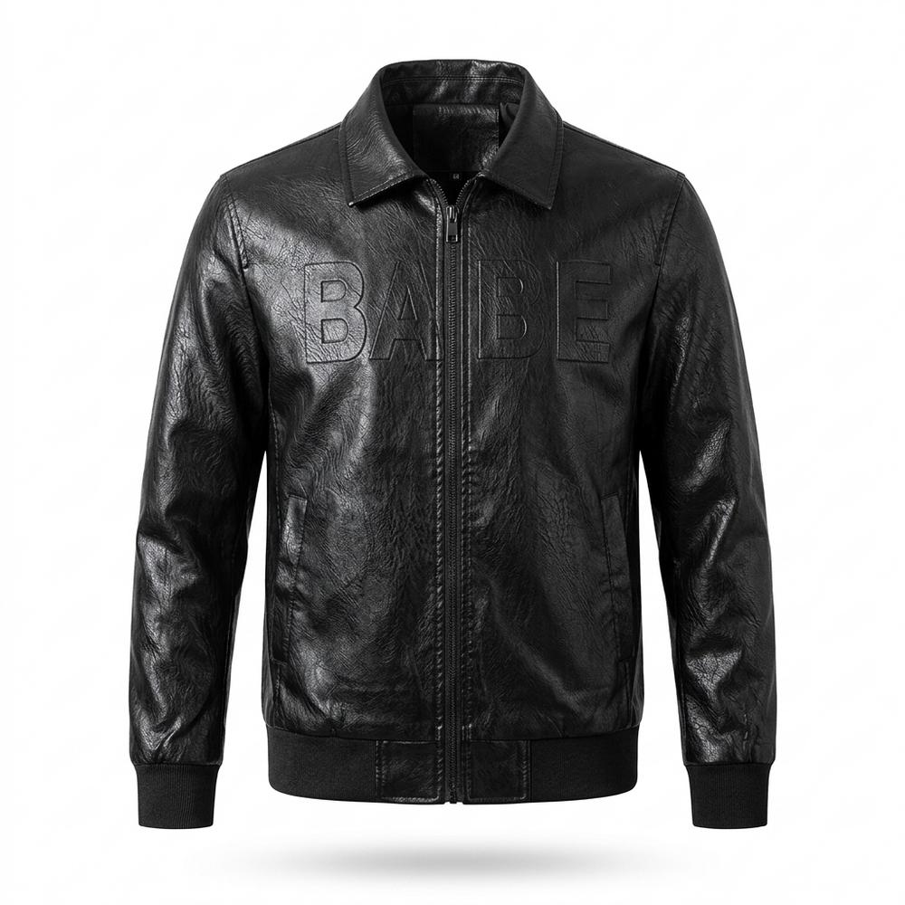 Gentleman Code - Kezok | Geprägt Strukturiert Lederjacke Herren