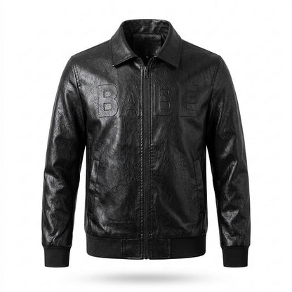 Gentleman Code - Kezok | Geprägt Strukturiert Lederjacke Herren