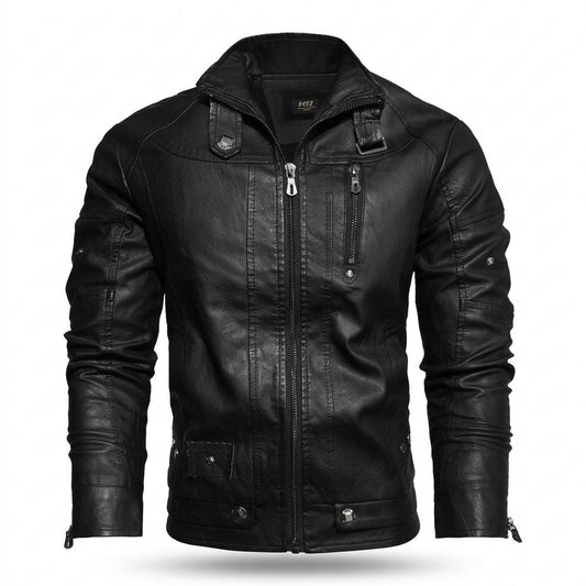 Nobleman Code - Kuted | Gefüttert Tailliert Lederjacke Herren