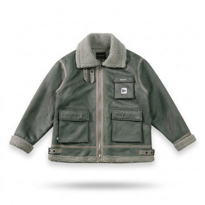 Gentleman Code - Noken | Gefütterte Gerade Geschnittene Wildleder-Jacke Unisex