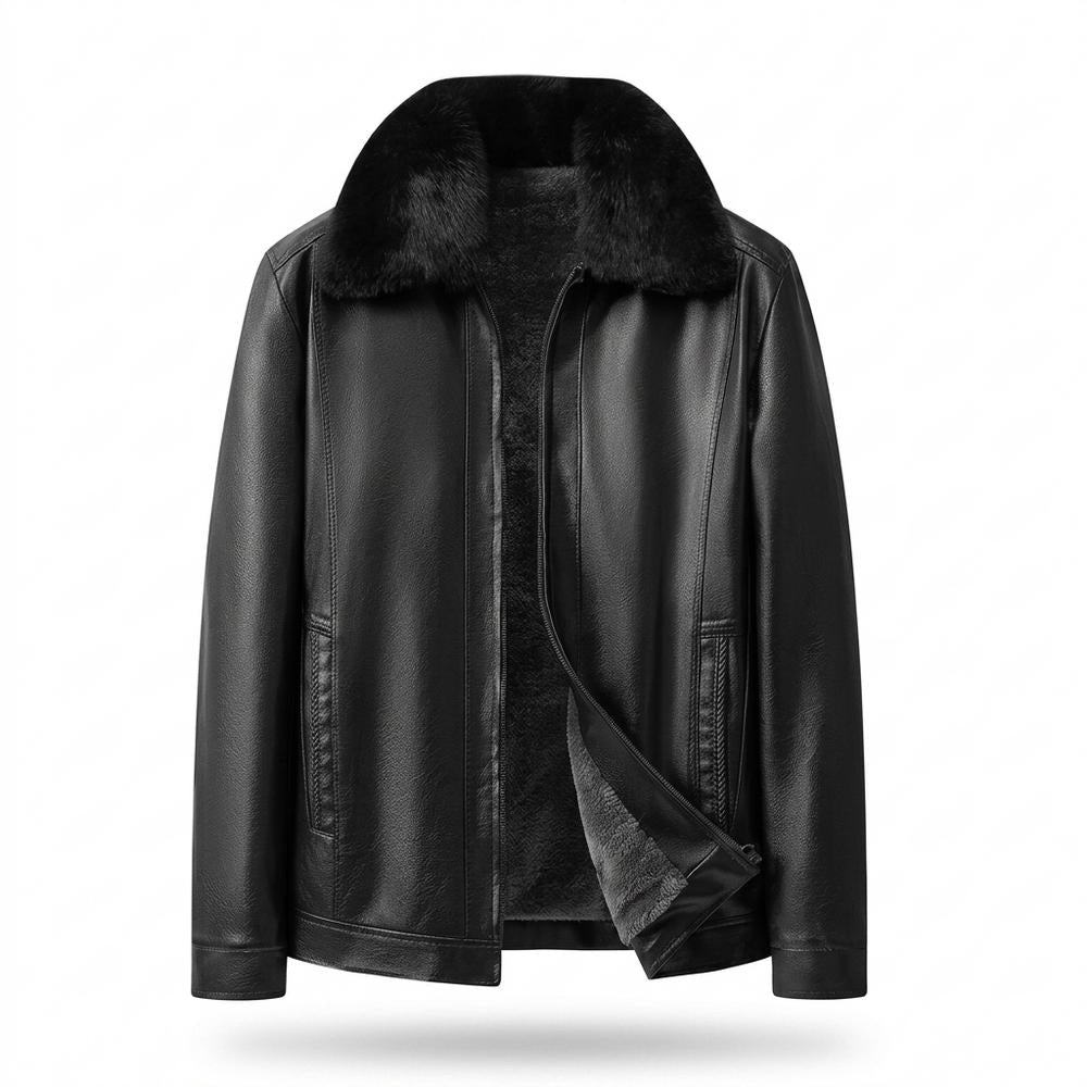Gentleman Code - Easim | Warm Gefüttert Lederjacke Herren