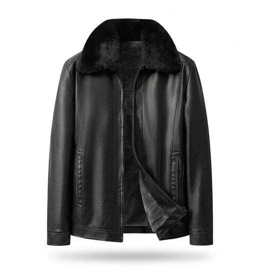 Gentleman Code - Easim | Warm Gefüttert Lederjacke Herren