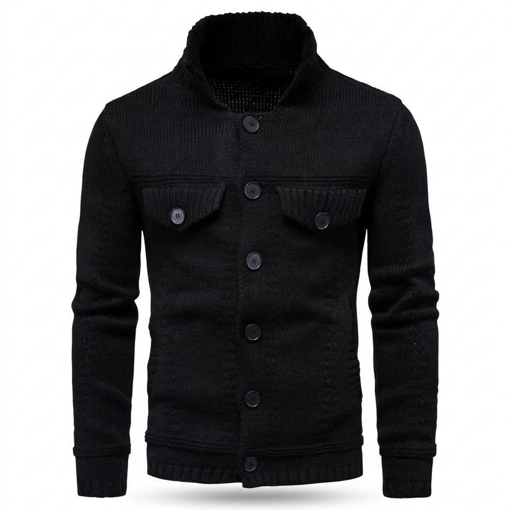 Gentleman Code - Tolod | Strukturiert Geknöpft Strickjacke Herren