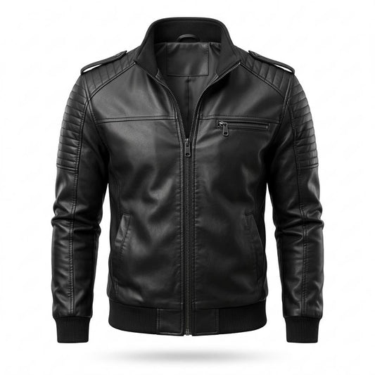 Nobleman Code - Munes | Gesteppt Gefüttert Lederjacke Herren