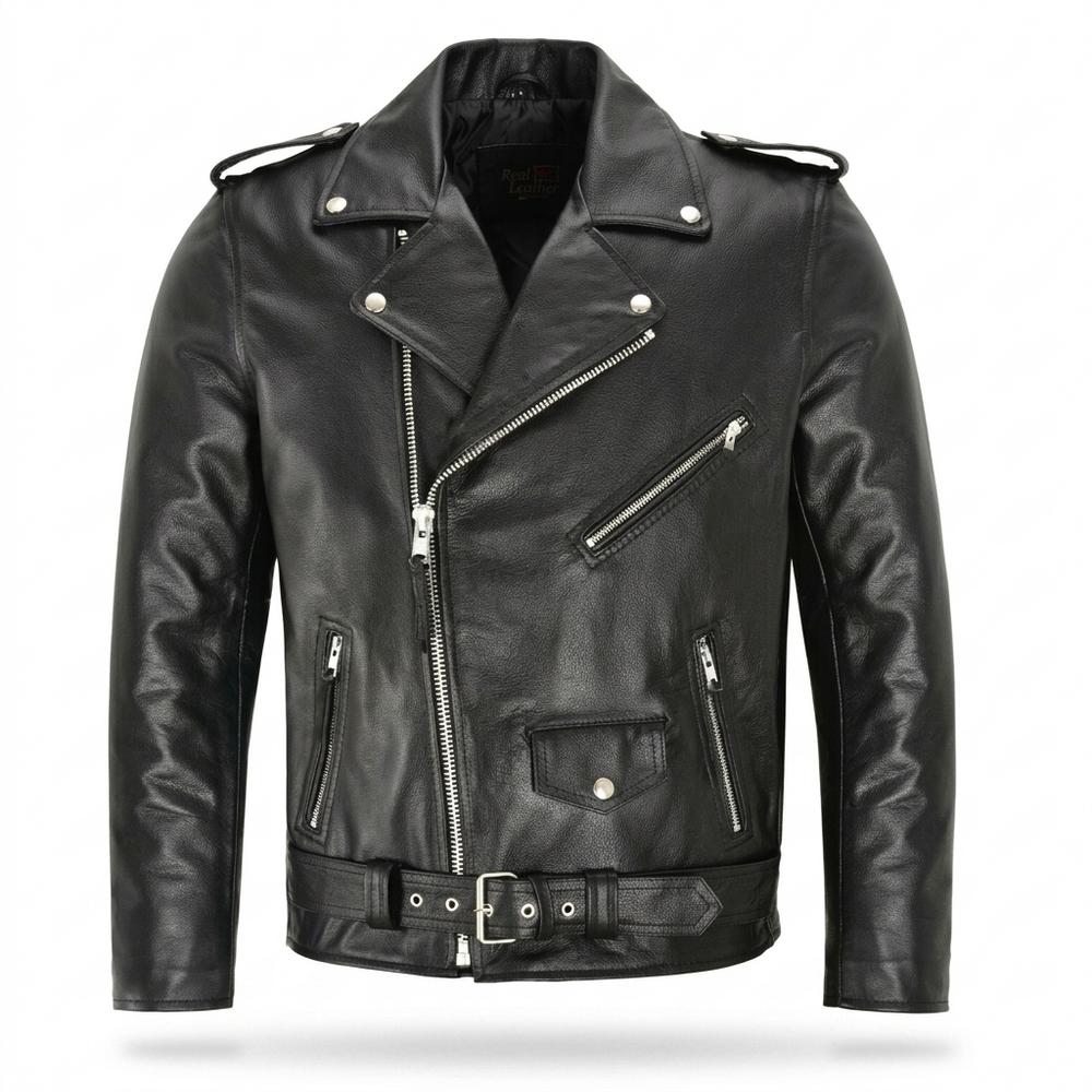 Gentleman Code - Surak | Asymmetrische Gegürtete Lederjacke Unisex