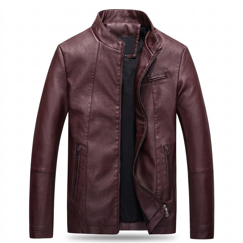 Gentleman Code - Zofol | Gefüttert Tailliert Lederjacke Herren