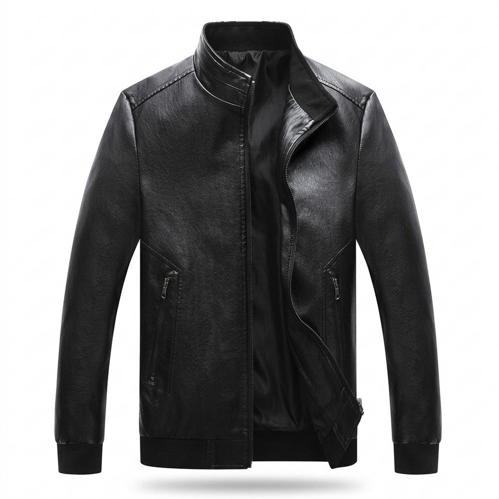 Gentleman Code - Zosul | Reißverschluss Stehkragen Lederjacke Herren