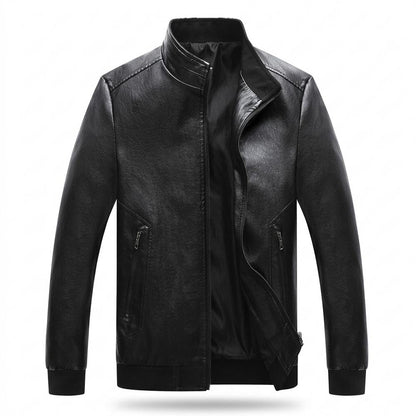 Gentleman Code - Zosul | Reißverschluss Stehkragen Lederjacke Herren