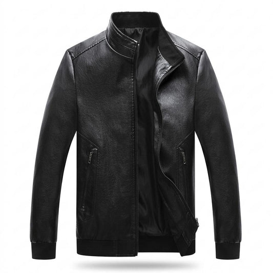 Nobleman Code - Zosul | Reißverschluss Stehkragen Lederjacke Herren