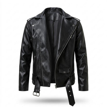 Gentleman Code - Vuren | Asymmetrisch Gegürtelt Lederjacke Unisex