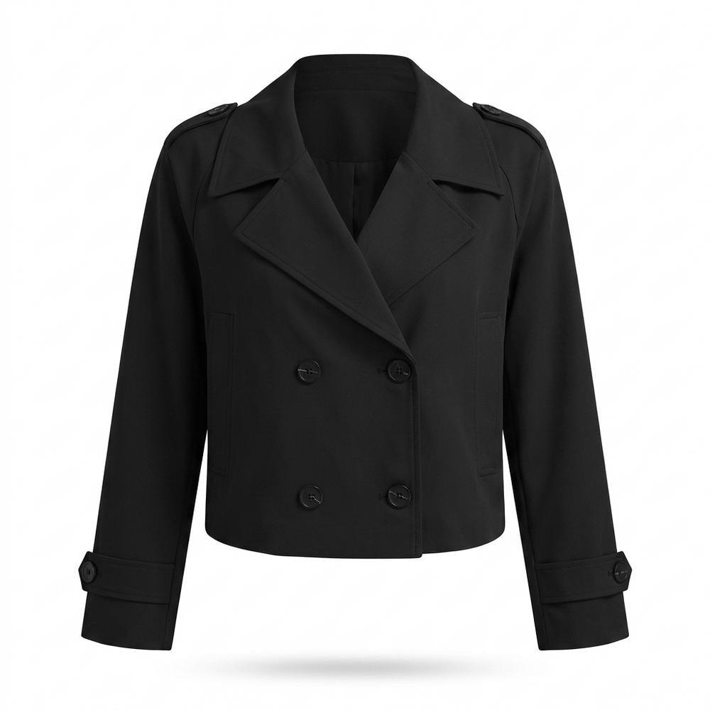 Nobleman Code - Remot | Doppelreihige Kurzgeschnittene Jacke Damen