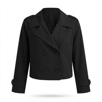 Nobleman Code - Remot | Doppelreihige Kurzgeschnittene Jacke Damen