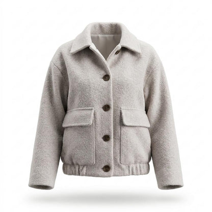 Nobleman Code - Nowen | Kurzgeschnittene Geknöpfte Jacke Damen