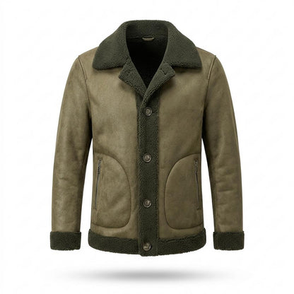 Gentleman Code - Aivon | Gefüttert Geknöpft Wildleder-Jacke Herren