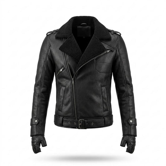 Nobleman Code - Koras | Asymmetrisch Gefüttert Lederjacke Herren