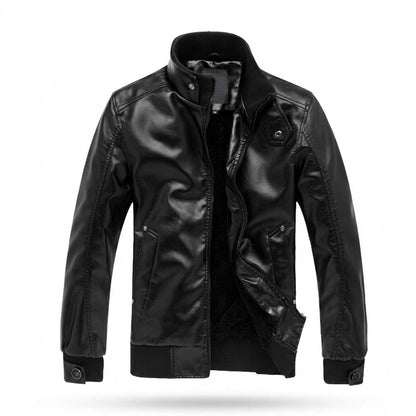 Gentleman Code - Vunor | Gefüttert Reißverschluss Lederjacke Herren