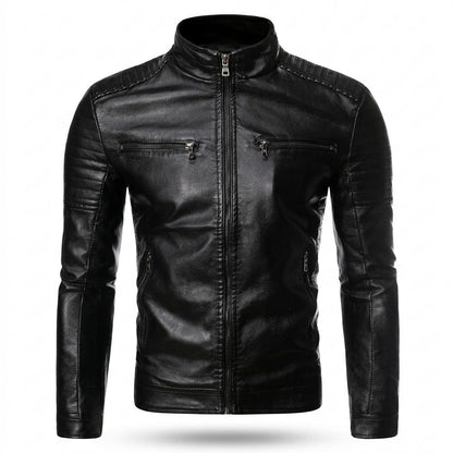Gentleman Code - Liwat | Gesteppt Tailliert Lederjacke Herren