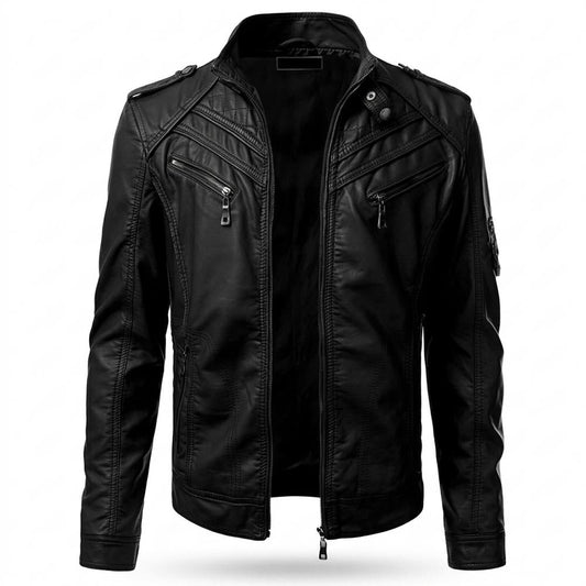 Nobleman Code - Motot | Gesteppt Tailliert Lederjacke Herren