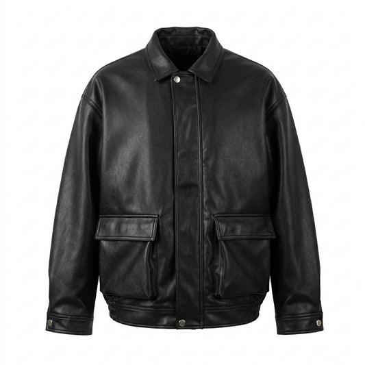 Nobleman Code - Lomir | Kastig Geknöpft Lederjacke Unisex