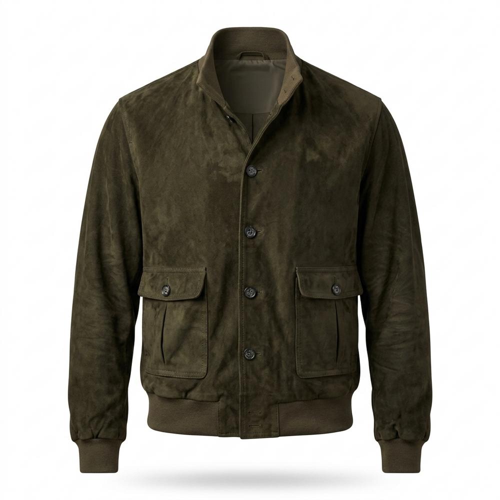 Gentleman Code - Zidov | Geknöpft Rauledern Wildleder-Jacke Herren