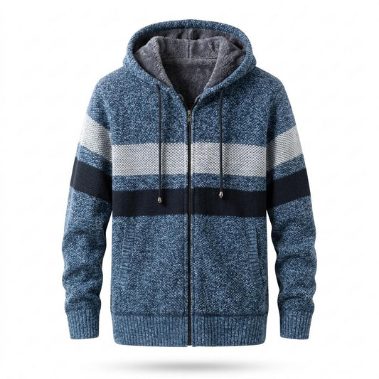 Gentleman Code - Cukiv | Gefüttert Gestreift Strickjacke Herren