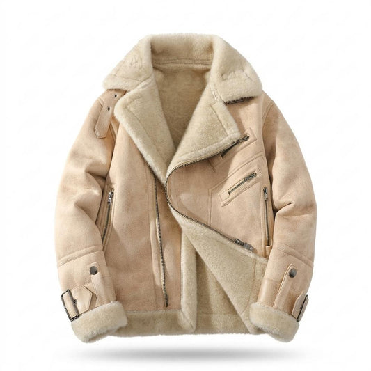 Gentleman Code - Luvek | Gefütterte Asymmetrische Wildleder-Jacke Herren