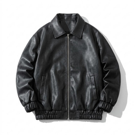 Nobleman Code - Vaner | Locker Geschnittene Matte Lederjacke Unisex