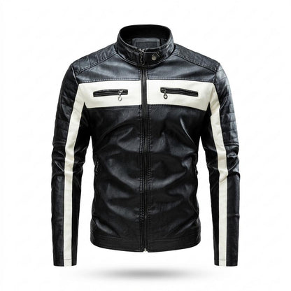 Gentleman Code - Eifer | Gesteppt Zweifarbig Lederjacke Herren