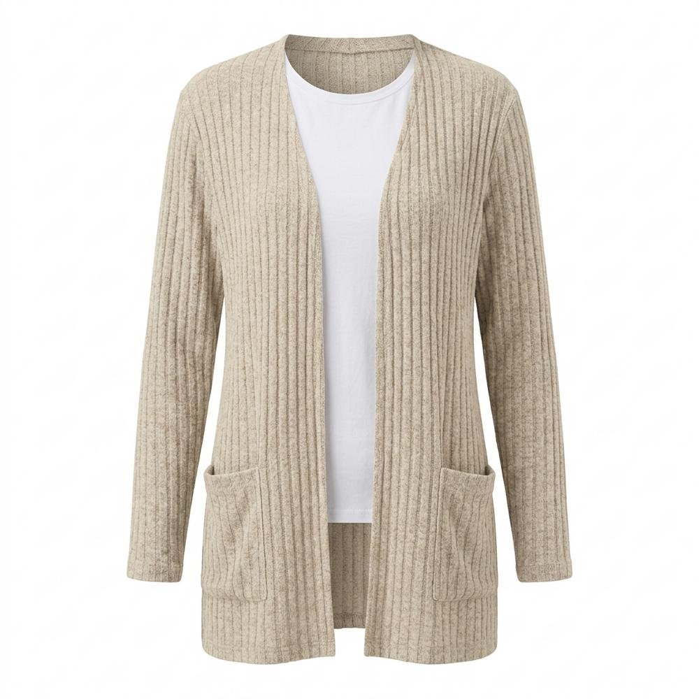 Nobleman Code - Vamal | Gerippter Langer Cardigan Damen