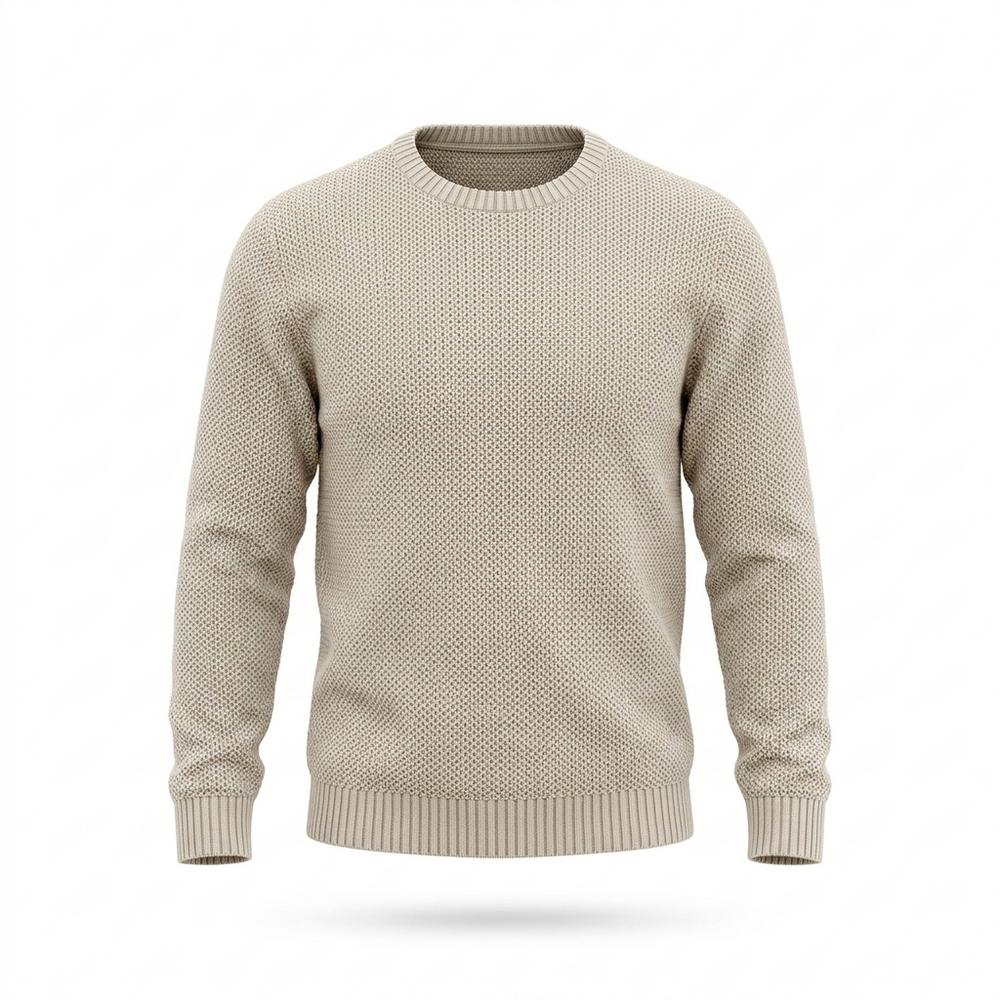 Nobleman Code - Tizal | Strukturiert Rundhals Pullover Herren
