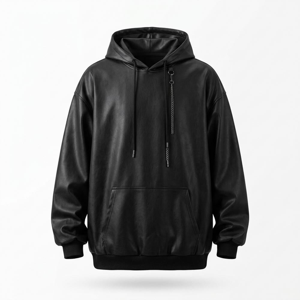 Nobleman Code - Zuzak | Weitgeschnittener Leder Hoodie Unisex