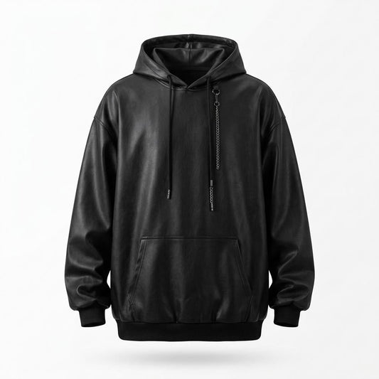 Nobleman Code - Zuzak | Weitgeschnittener Leder Hoodie Unisex