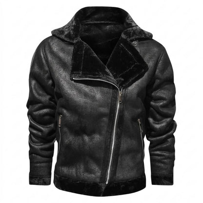 Gentleman Code - Nibuv | Gefüttert Asymmetrisch Wildleder-Jacke Herren