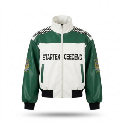 Gentleman Code - Momas | Zweifarbig Weit Lederjacke Unisex