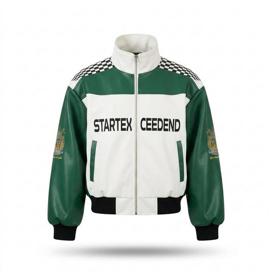 Nobleman Code - Momas | Zweifarbig Weit Lederjacke Unisex