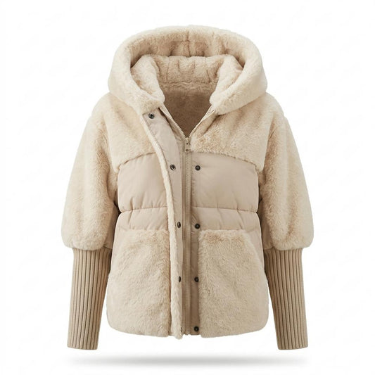 Nobleman Code - Temam | Gefütterte Material-Mix Jacke Damen