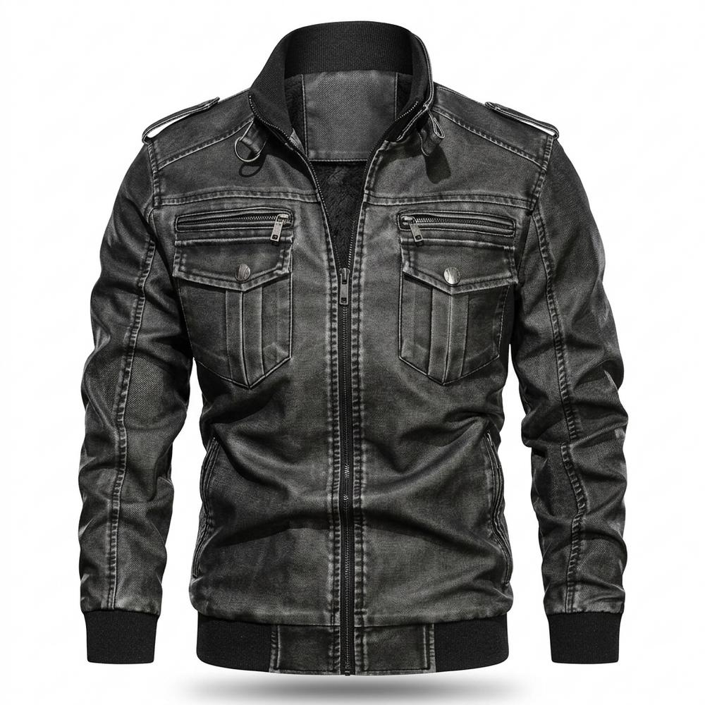 Gentleman Code - Zekat | Gefütterte Gewaschene Lederjacke Herren