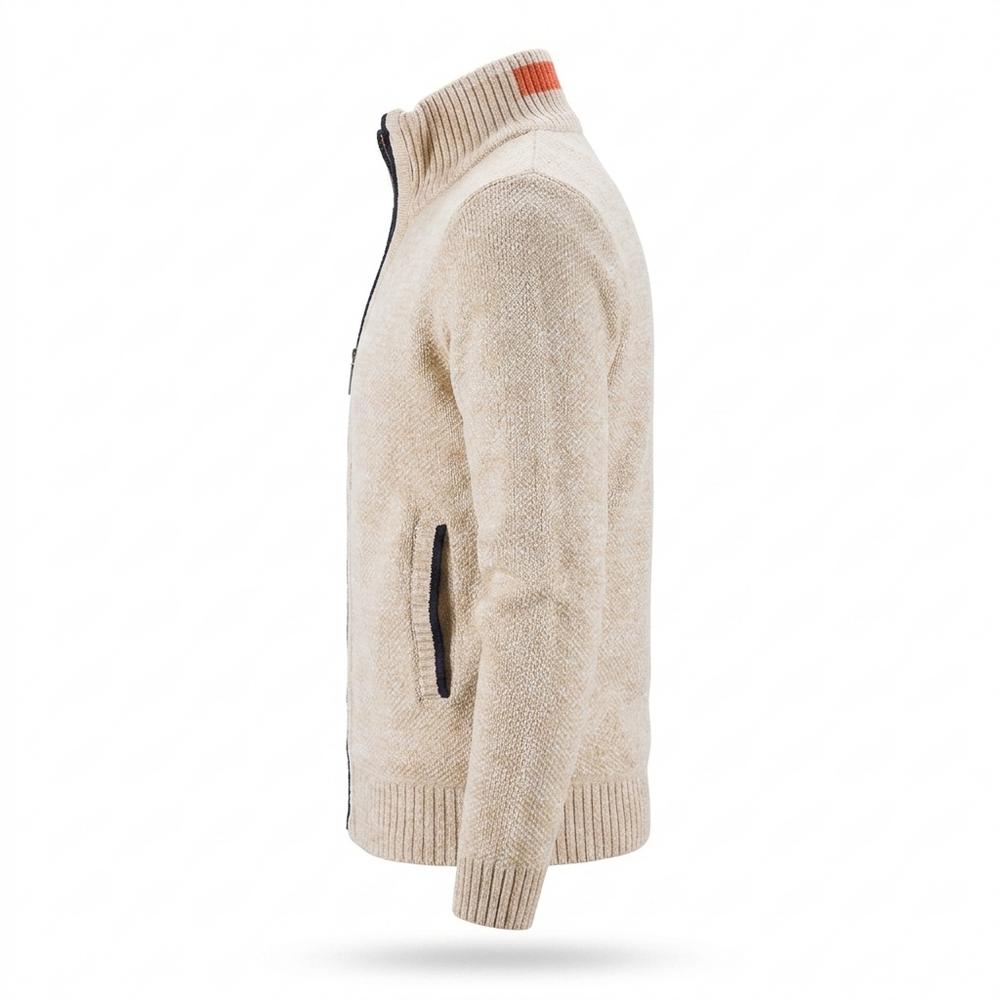 Nobleman Code - Likis | Strukturiert Gefüttert Strickjacke Herren