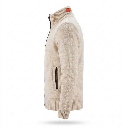 Nobleman Code - Likis | Strukturiert Gefüttert Strickjacke Herren