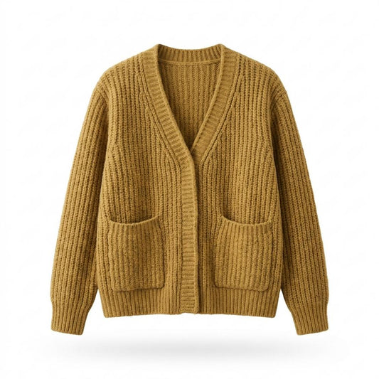 Nobleman Code - Sewam | Gerippt Langärmlig Cardigan Damen