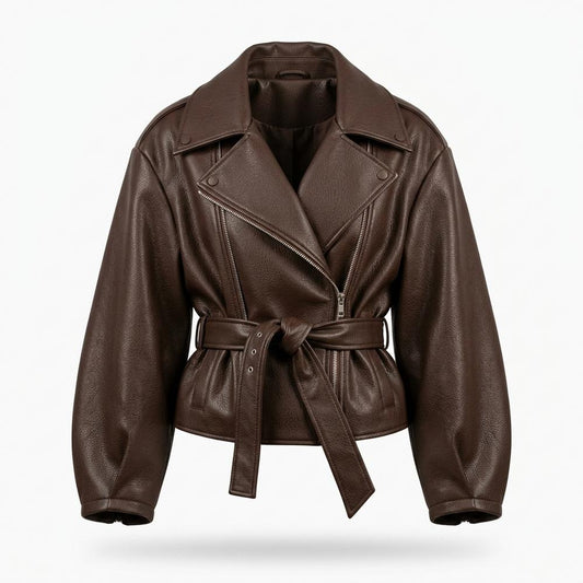 Nobleman Code - Nozan | Asymmetrische Gegürtete Jacke Damen