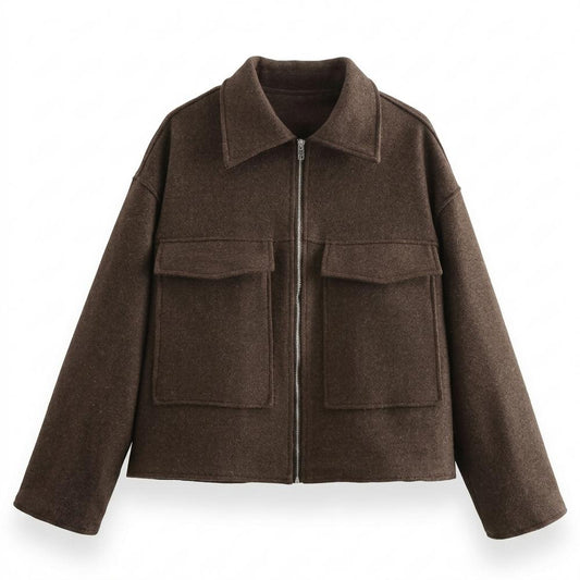 Nobleman Code - Nomiv | Reißverschluss Woll Jacke Damen