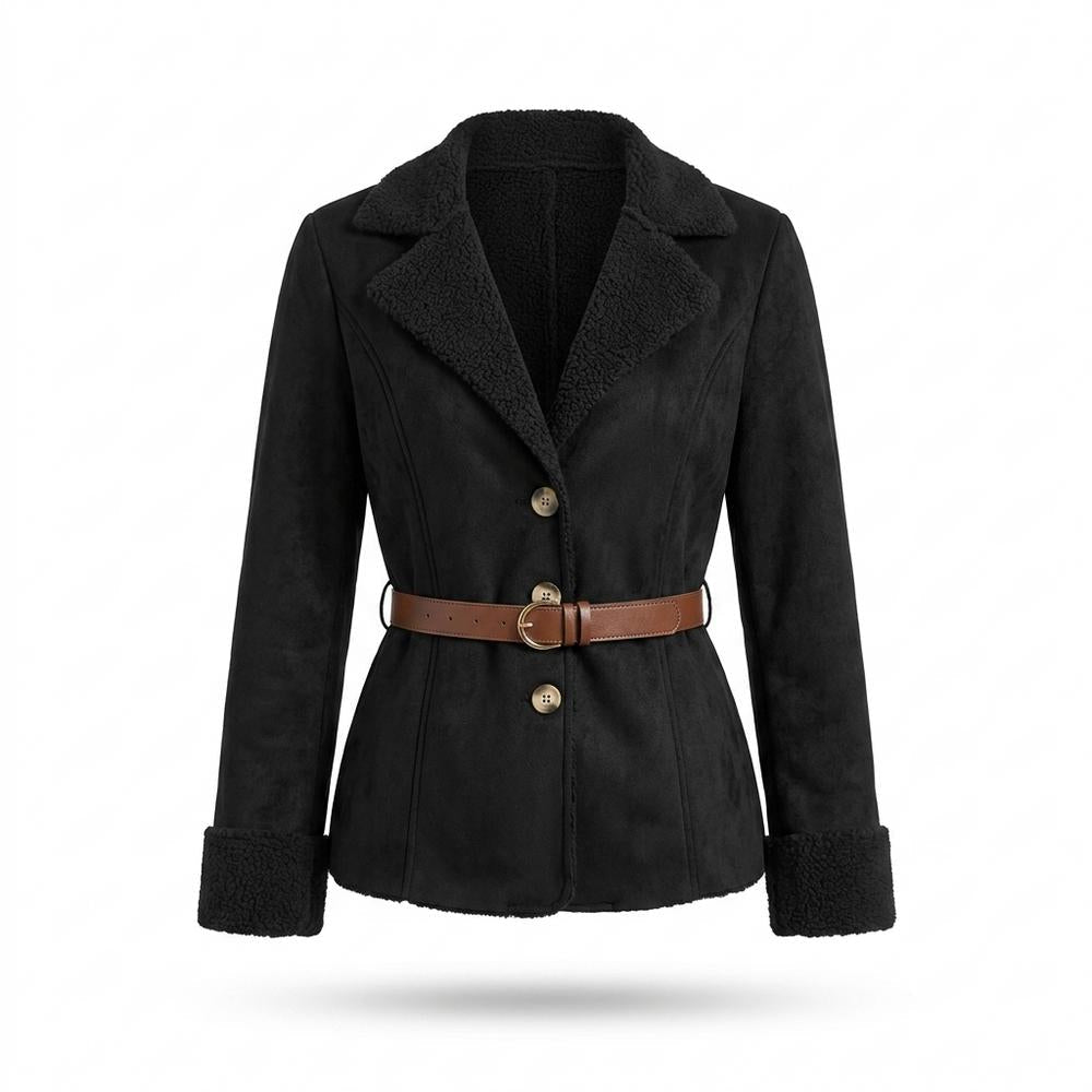 Nobleman Code - Liwek | Gefüttert Tailliert Wildleder-Jacke Damen
