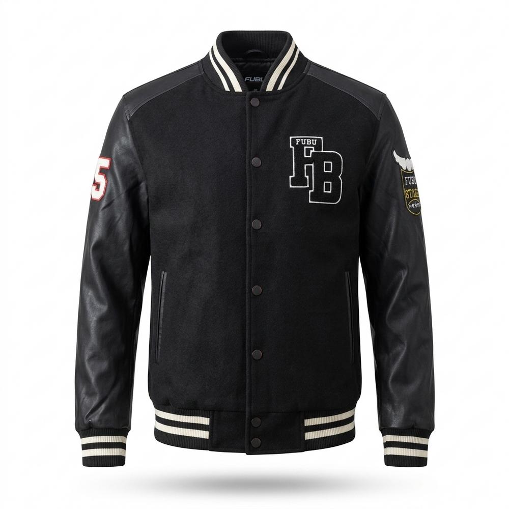 Gentleman Code - Kitov | Geknöpft Gestreift Lederjacke Herren