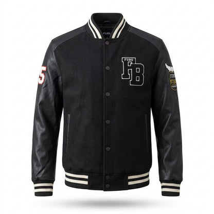 Gentleman Code - Kitov | Geknöpft Gestreift Lederjacke Herren