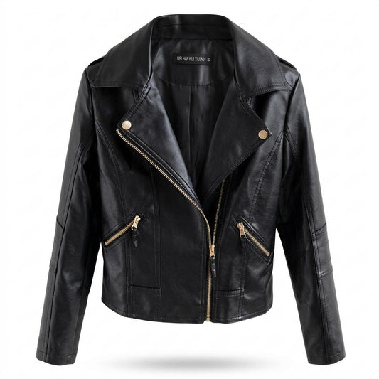 Nobleman Code - Ronik | Asymmetrisch Tailliert Lederjacke Damen