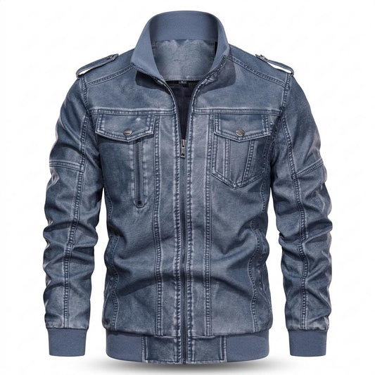 Nobleman Code - Nehas | Gewaschen Gefüttert Lederjacke Herren