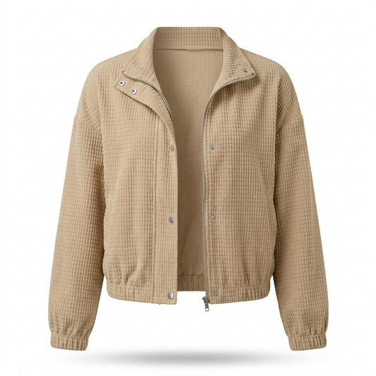 Nobleman Code - Sasok | Strukturiert Reißverschluss Jacke Damen