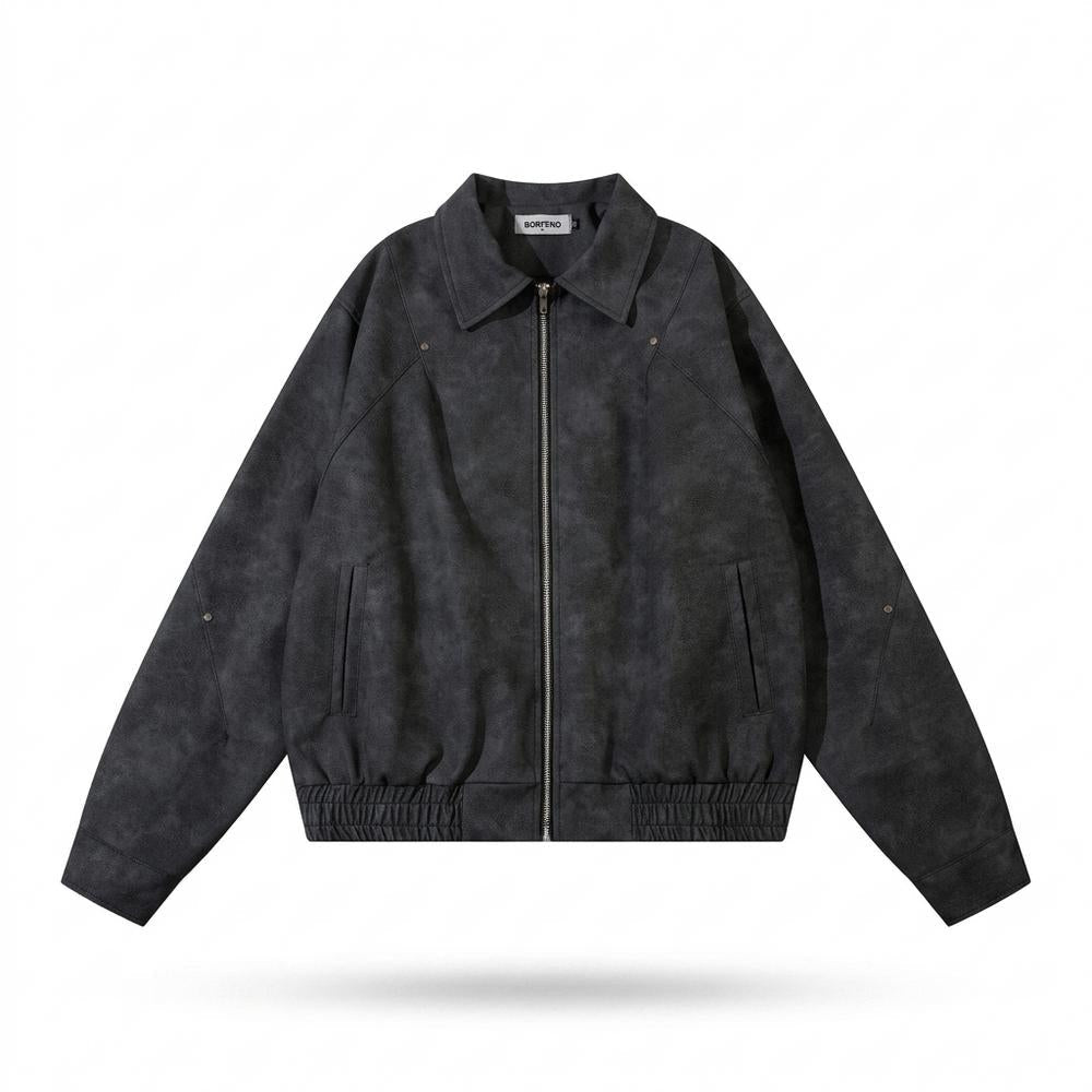 Gentleman Code - Dalan | Velourartig Hochschließend Wildleder-Jacke Unisex
