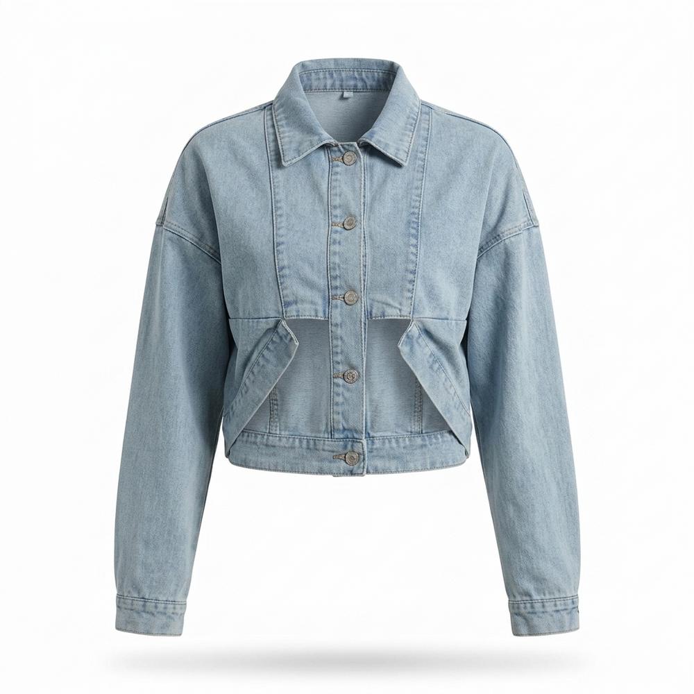 Nobleman Code - Vopul | Kurzgeschnittene Kragenlose Jacke Damen